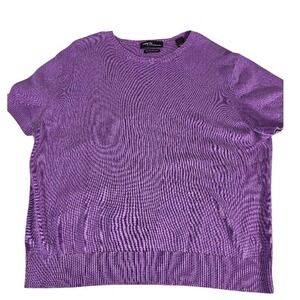 Valerie by Valerie Stevens Women's Purple‎ 100% Pima Cotton Knit Sweater Cozy XL